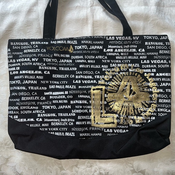 Volcom Black LA/Retail Store Locations - Tote/Beach Bag Y2K/Surf/Skate - Picture 2 of 14